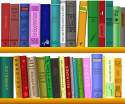 Image of books on a shelf